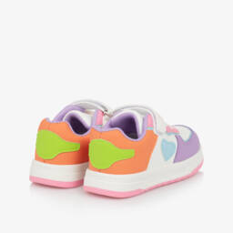 A Dee-Girls White & Purple Colourblock Trainers | Childrensalon