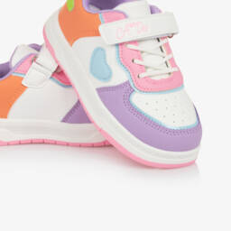 A Dee-Girls White & Purple Colourblock Trainers | Childrensalon