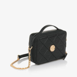 Abel & Lula-حقيبة يد مبطنة لون أسود للبنات (20 سم) | Childrensalon