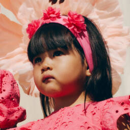 Abel & Lula-Girls Bright Pink Flower Headband | Childrensalon