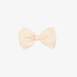 Abel & Lula-Girls Ivory Bow Hair Clip (14cm) | Childrensalon