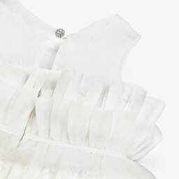 Abel & Lula-Girls Ivory Ruffle Tulle Dress | Childrensalon