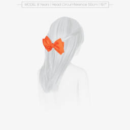 Abel & Lula-Girls Orange Bow Hair Clip (14cm) | Childrensalon