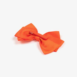 Abel & Lula-Girls Orange Bow Hair Clip (14cm) | Childrensalon