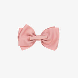 Abel & Lula-Girls Pink Bow Hair Clip (14cm) | Childrensalon
