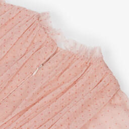Abel & Lula-Girls Pink Dotted & Sparkle Tulle Dress | Childrensalon