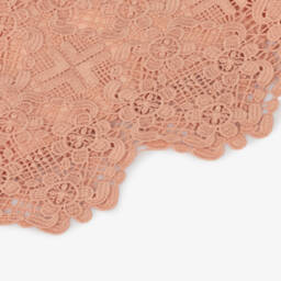 Abel & Lula-Girls Pink Guipure Lace Shorts Set | Childrensalon