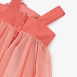 Abel & Lula-Girls Pink Tulle & Satin Dress | Childrensalon
