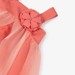 Abel & Lula-Girls Pink Tulle & Satin Dress | Childrensalon
