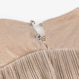 Abel & Lula-Girls Shimmering Gold Skirt Set | Childrensalon