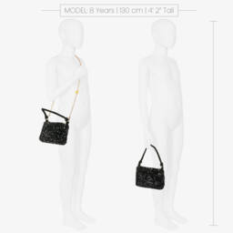 Abel & Lula-Сумочка черная блестящая с пайетками для девочек (20см) | Childrensalon