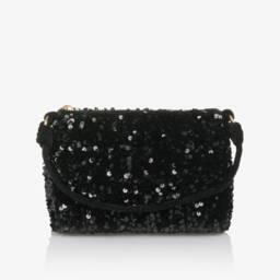 Abel & Lula-Сумочка черная блестящая с пайетками для девочек (20см) | Childrensalon
