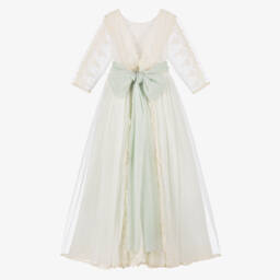 Abuela Tata-Girls Ivory Tulle Ceremony Dress | Childrensalon