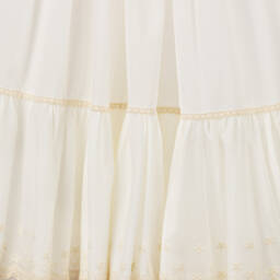 Abuela Tata-Girls Ivory Tulle Lace Skirt Set | Childrensalon