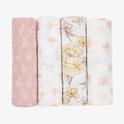 aden + anais-قماط قطن موسلين للبنات الرضع (عدد 4) | Childrensalon