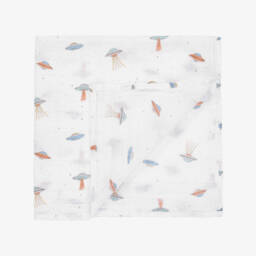 aden + anais-Boys White Cotton Muslin Cloths (5 Pack) | Childrensalon