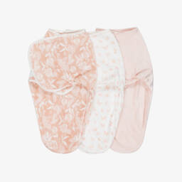 aden + anais-Pink Plush Garden Wrap Swaddles (3 Pack) | Childrensalon