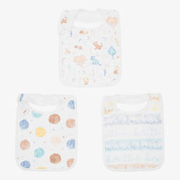 aden + anais-مريلة قطن موسلين لون أبيض بطبعة ديزني للأطفال (عدد 3) | Childrensalon