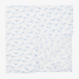 aden + anais- لُفافات قطن موسلين لون أبيض وأزرق (4 قطع) | Childrensalon