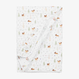 aden + anais-بطانية بطبعة ديزني موسلين لون أبيض (112 سم) | Childrensalon