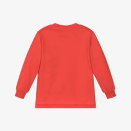 Agatha Ruiz de la Prada-سويتشيرت مطرز بالزهور قطن لون برتقالي للبنات | Childrensalon