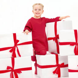 Agatha Ruiz de la Prada-Girls Red Heart Jersey Dress & Tights Set | Childrensalon