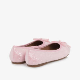 Age of Innocence-Girls Pink Sequin Ballerina Pumps | Childrensalon