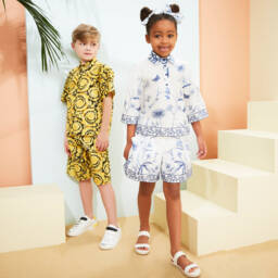 Age of Innocence-Girls White Leather Sandals | Childrensalon