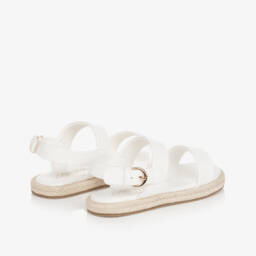 Age of Innocence-Girls White Leather Sandals | Childrensalon