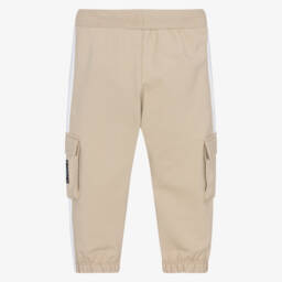 AIGNER-Baby Boys Beige Cotton Cargo Joggers | Childrensalon