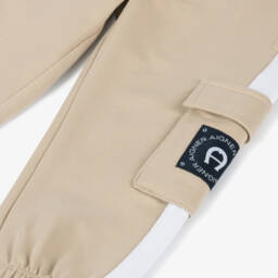 AIGNER-Baby Boys Beige Cotton Cargo Joggers | Childrensalon