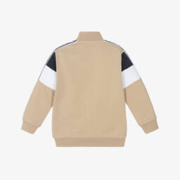AIGNER-Baby Boys Beige Cotton Zip-Up Top | Childrensalon