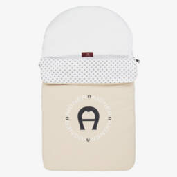 AIGNER-Baby Boys Beige Pima Cotton Padded Nest (74cm) | Childrensalon