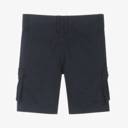 AIGNER-Baby Boys Blue Cotton Cargo Shorts | Childrensalon