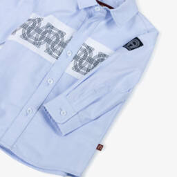 AIGNER-قميص قطن أكسفورد لون أزرق للأولاد الرضع | Childrensalon