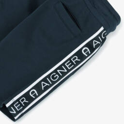 AIGNER-Baby Boys Navy Blue Cotton Shorts | Childrensalon