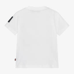 AIGNER-Baby Boys White Cotton T-Shirt With Horseshoe | Childrensalon