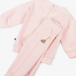 AIGNER-Baby Girls Pink Cotton Crossbody Bag Tracksuit | Childrensalon