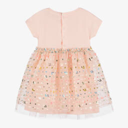 AIGNER-Baby Girls Pink Cotton & Tulle Short Sleeve Dress | Childrensalon