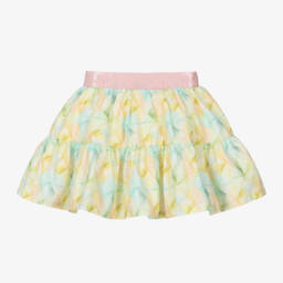 AIGNER-Baby Girls Yellow Cotton Pastel Print Skirt | Childrensalon