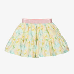 AIGNER-Baby Girls Yellow Cotton Pastel Print Skirt | Childrensalon