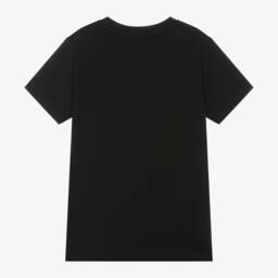 AIGNER-Boys Black Short-Sleeved Cotton T-Shirt | Childrensalon