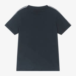 AIGNER-Boys Navy Blue A Horseshoe Cotton T-Shirt | Childrensalon