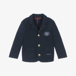 بليزر قطن بيكيه لون كحلي للأولاد