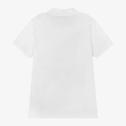 AIGNER-Boys White Cotton Polo Shirt | Childrensalon