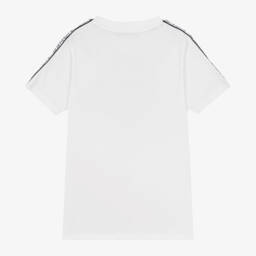 AIGNER-Boys White Cotton T-Shirt | Childrensalon