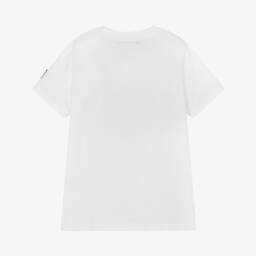 AIGNER-Boys White Cotton T-Shirt | Childrensalon
