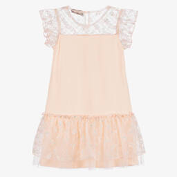 AIGNER-Girls Pink Cotton Handbag Dress | Childrensalon