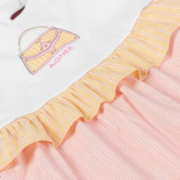 AIGNER-Girls Pink Cotton Handbag Dress | Childrensalon
