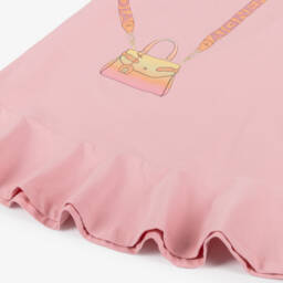 AIGNER-Girls Pink Cotton Handbag Dress | Childrensalon